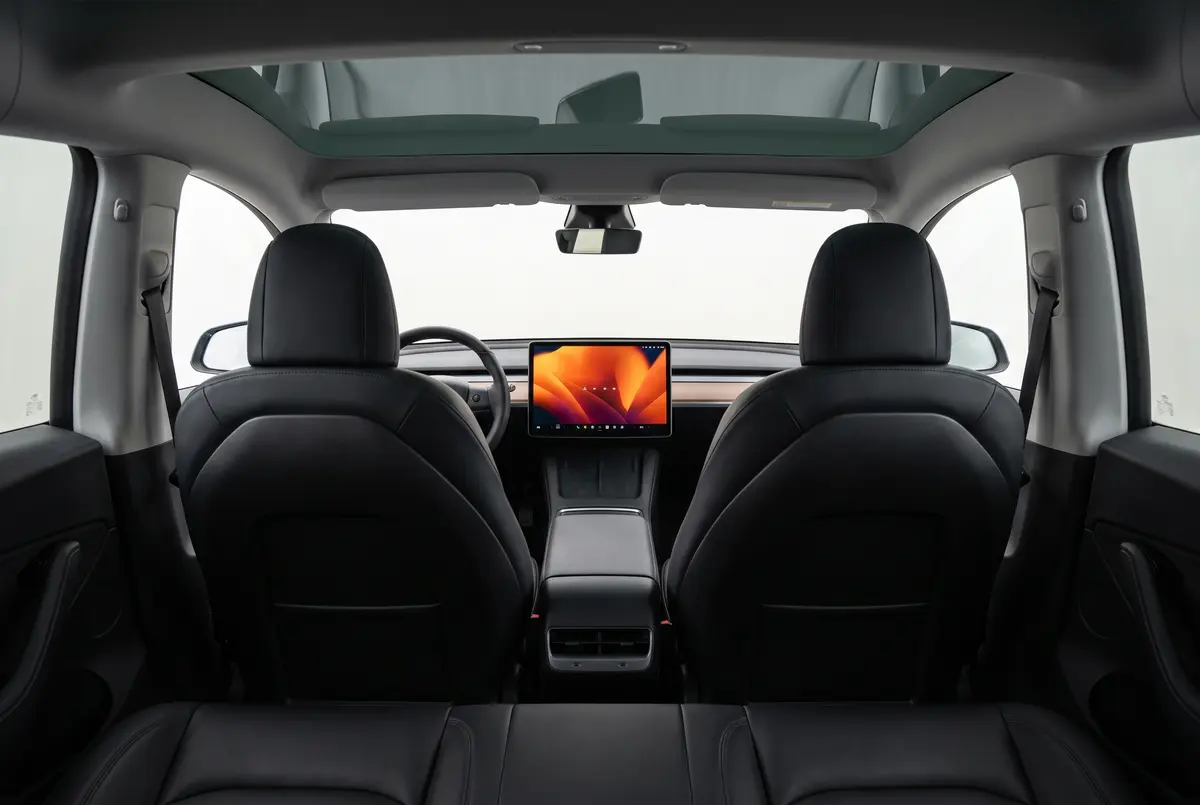 Interieur van een Tesla